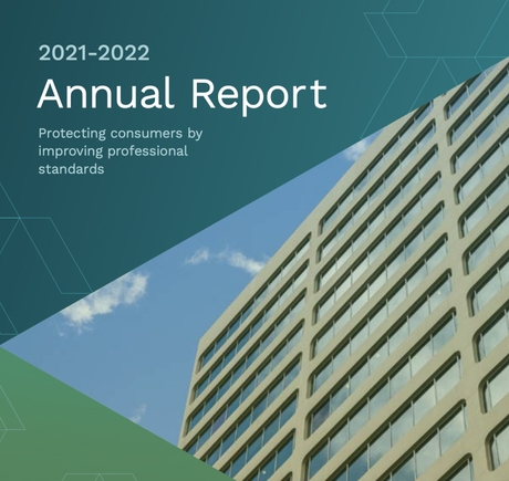 Cover of Professional Standards Councils' 2021/22 Annual Report