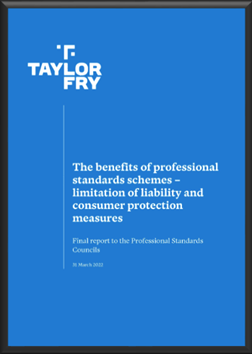 Benefits of professional standards schemes - cover page